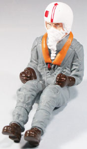 Pilote Jet 1/8. Hauteur environ 130 mm. Poids 75g.