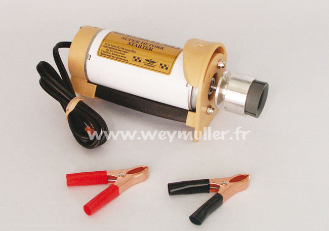 D�marreur 12V pour moteur jusque 30cc. 1 pi�ce