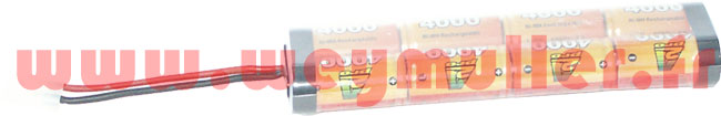 Pack accus Eco 9,6V 4000mA avec prise Tamyia