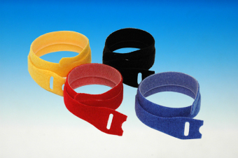 Bracelet velcro noir. 7x200mm. 10 pi�ces