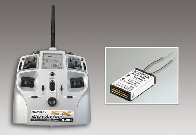 Radio Multiplex Cockpit SX M-LINK 7/7/0 accu Tx 2,4GHz (telemetry)