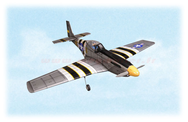 Kit P51 Mustang 1,42m avec train rentrant