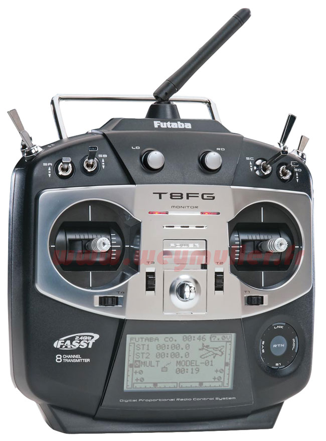 Radio Futaba 8FGS 14/8/0 2,4GHz. Accu Tx. Chargeur.