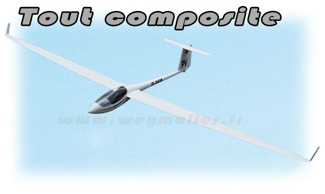 Planeur ASW28-18 GFK + train rentrant, 4,09m
