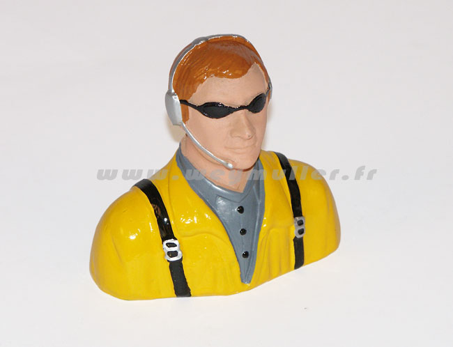 Buste de pilote Civil. Hauteur 94mm. Poids 57g