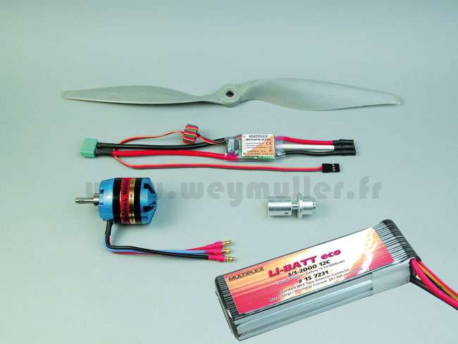 Set Moteur Himax 3516-0840 + variateur + Lipo 3S-2000<br>Pour Funcub