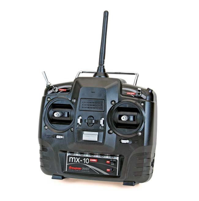 Radio Graupner MX10 2,4GHz HoTT 5/6/0 accus Tx