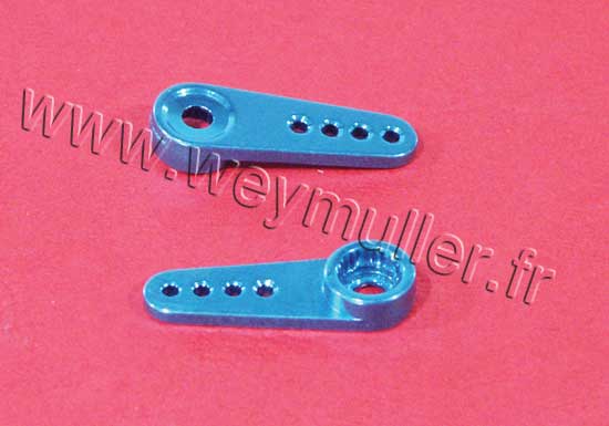 Palonnier alu 22mm pour servo Graupner. 2 pi�ces.