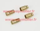 Fiches Gold 6mm m�les/femelles. 2 paires