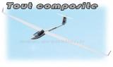 Planeur ASW28-18 GFK + train rentrant, 4,09m