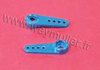 Palonnier alu 22mm pour servo Graupner. 2 pi�ces.