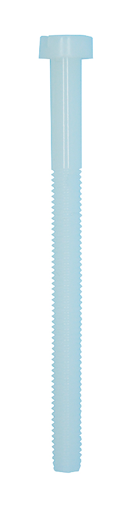Vis nylon tête cylindrique ø 6 x 80 mm. Pochette de 10 pièces.