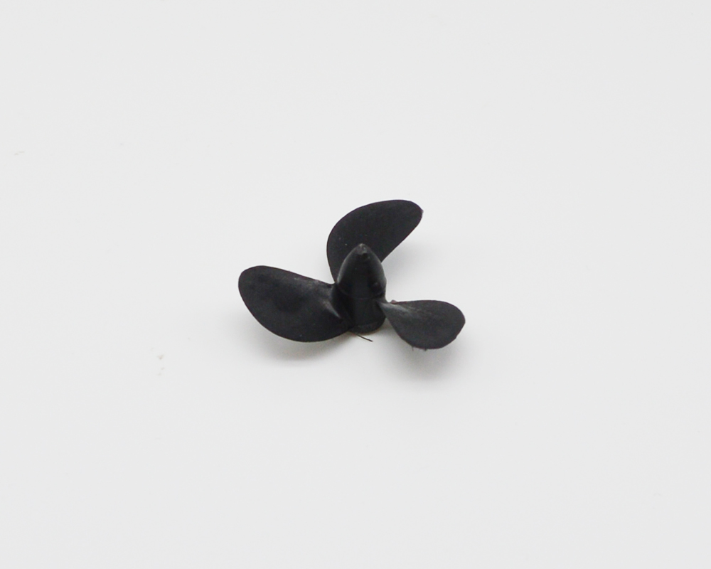 Hélice bateau 3 pales nylon. ø 25mm, M2. 1 pièce