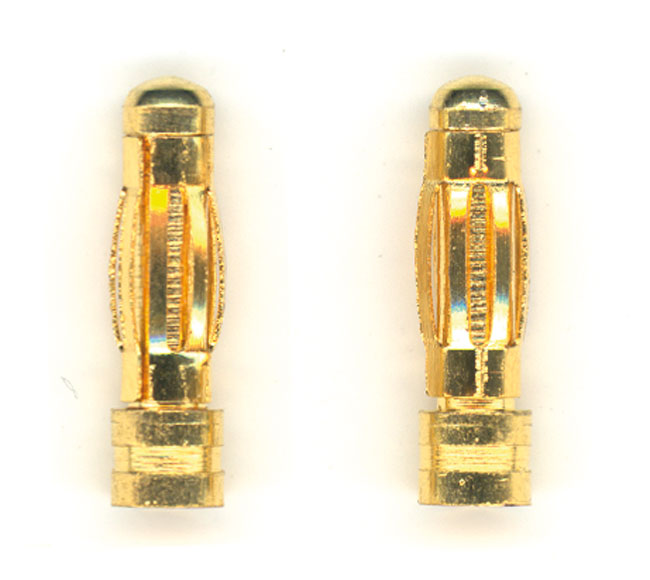 Fiches Golds 3.0mm mâles. 2 pièces