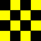 Orastick jaune et noir. Damier 25x25mm. 2m