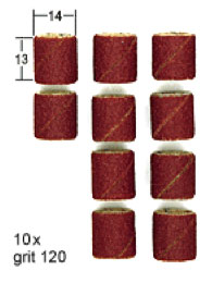 Bandes pour tambour, grain 120. 10 pièces