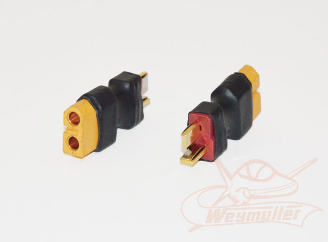 Adaptateur bloc XT60 femelle -> Dean mâle. 1 pièce.