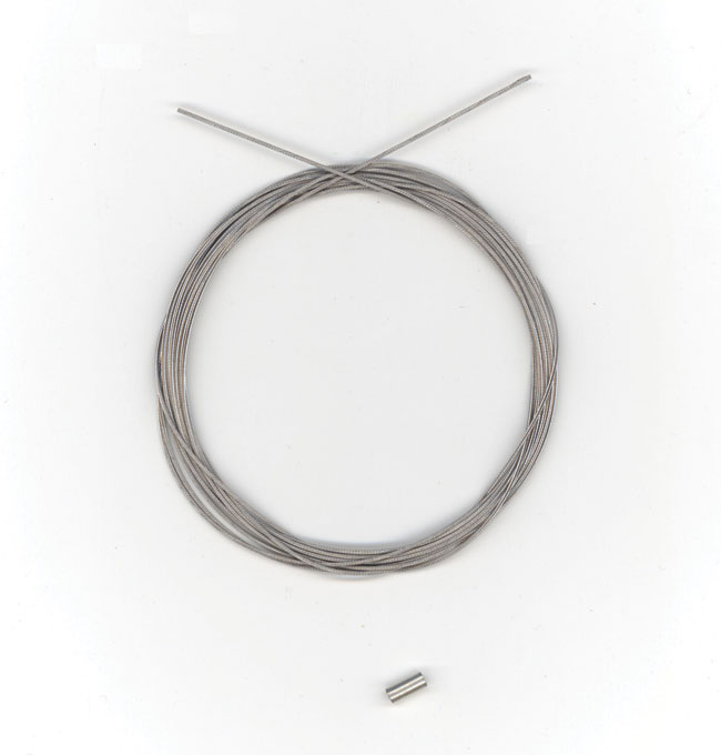 Cable en acier. ø 0,5 mm x 2 m.