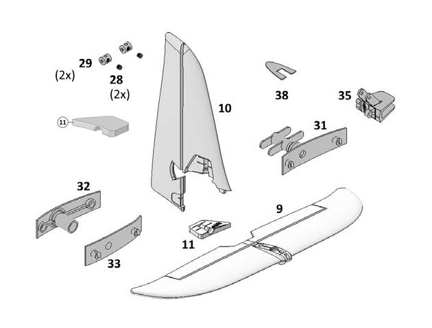 Dérive et profondeur Easyglider 4