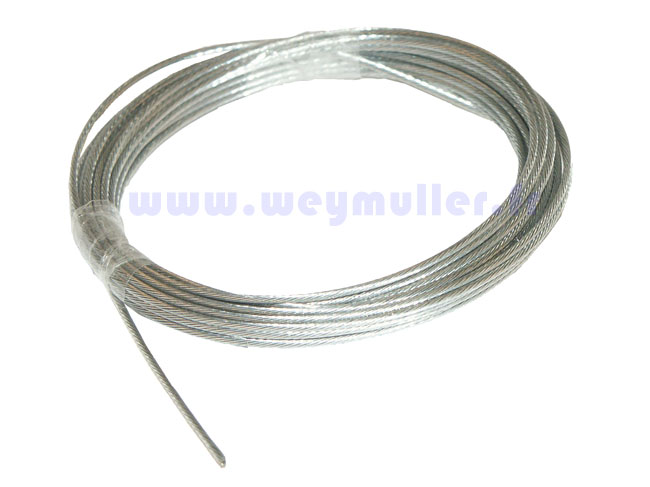 Cable en inox gainé. ø 0,75 mm x 10 m.