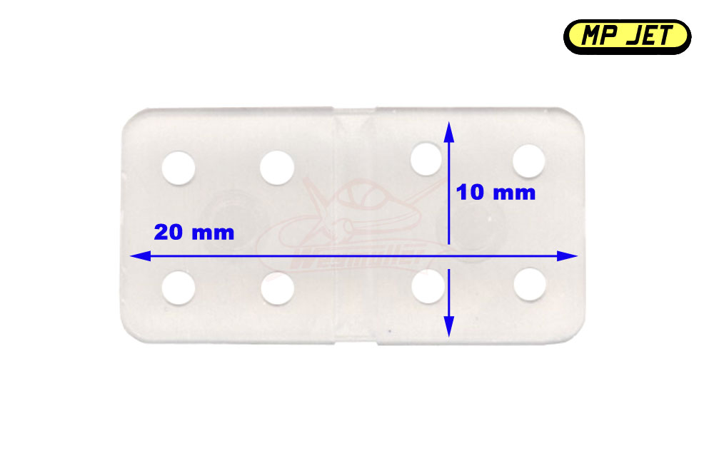 Charnière Flex 10 x 20 mm. 12 pièces