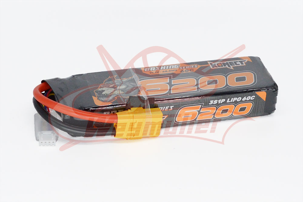 Pack accus 3 éléments 11,1V 6200mA 60C XT90