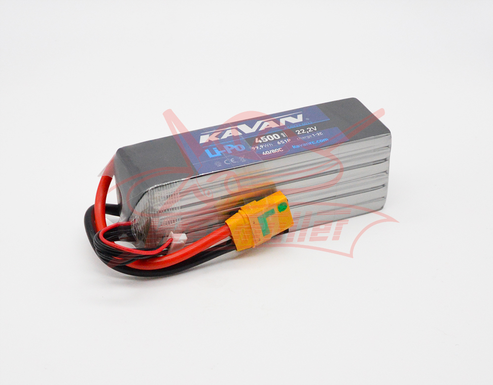 Pack accus 6 éléments 22,2V 4500mA 40C - XT90