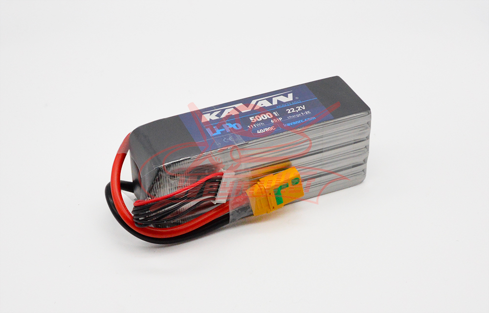 Pack accus 6 éléments 22,2V 5000mA 40C - XT90