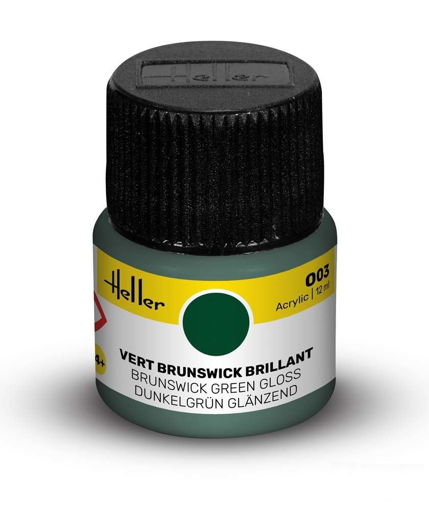 Peinture Heller acrylique 12ml. Vert brunswick brillant 003