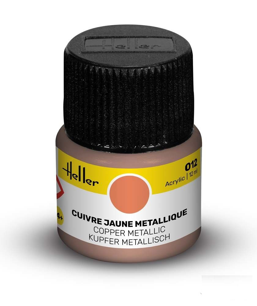 Peinture Heller acrylique 12ml. Cuivre jaune 012