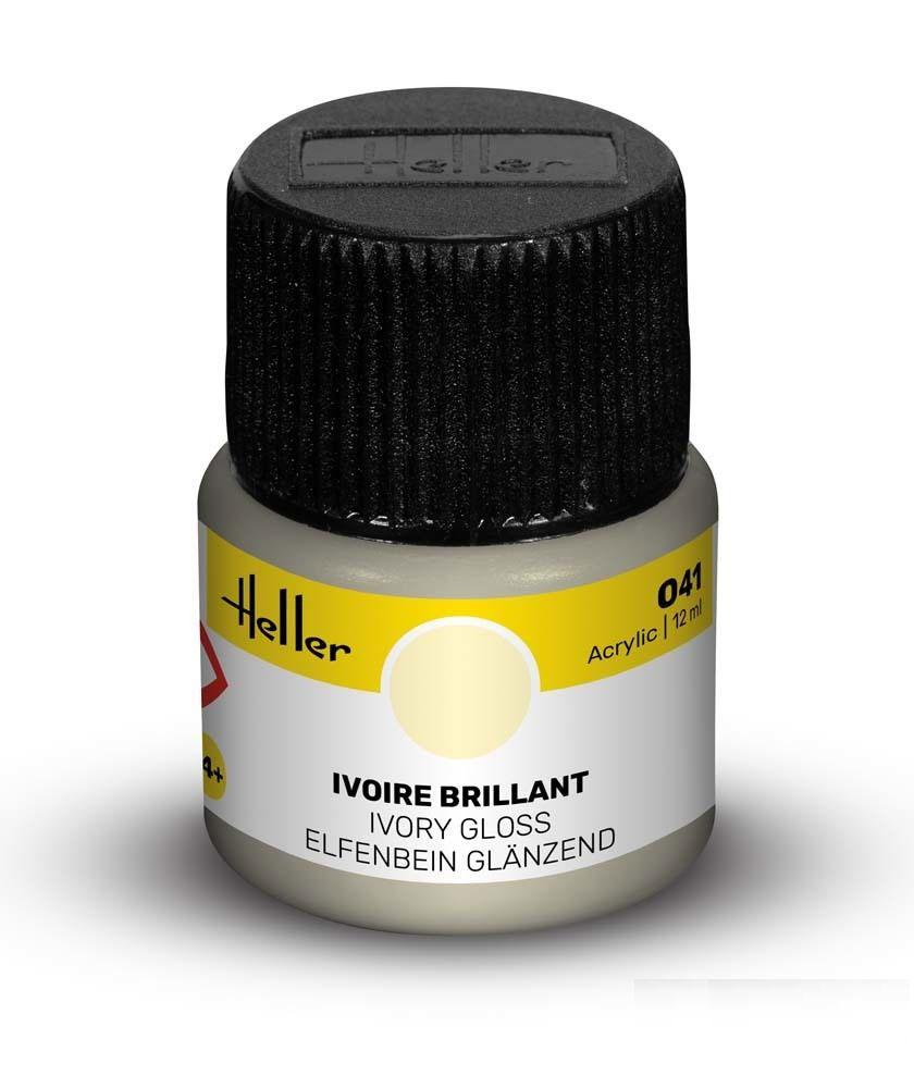 Peinture Heller acrylique 12ml. Ivoire brillant 041