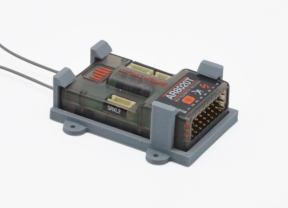 Socle de fixation pour récepteur Spektrum AR8020T et AR8360T AS3X