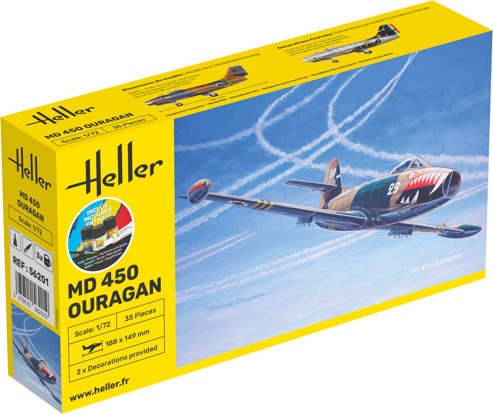 MD 450 Ouragan 1/72 + peintures principales
