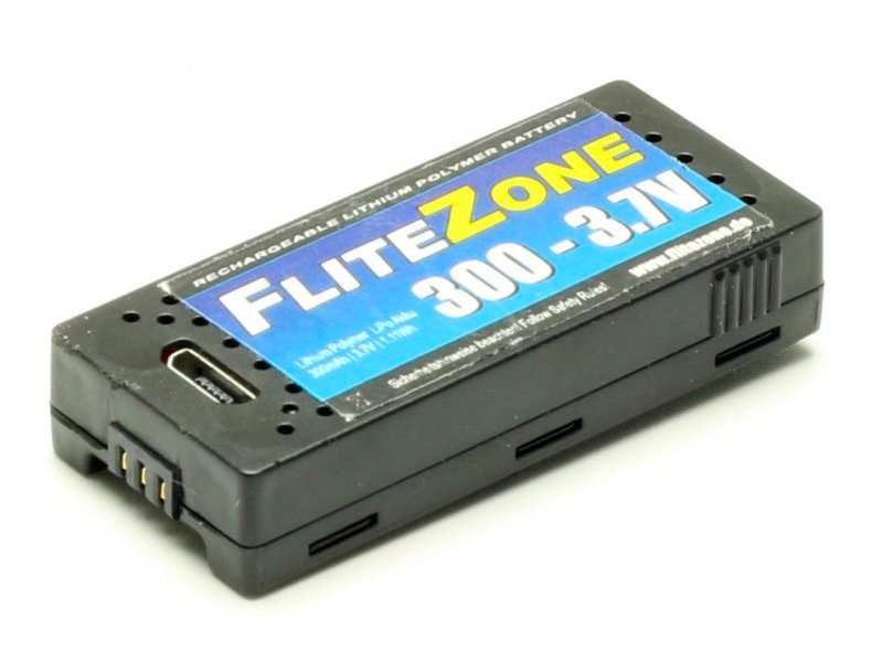Pack accus 1 élément 3,7V 300mA FliteZone