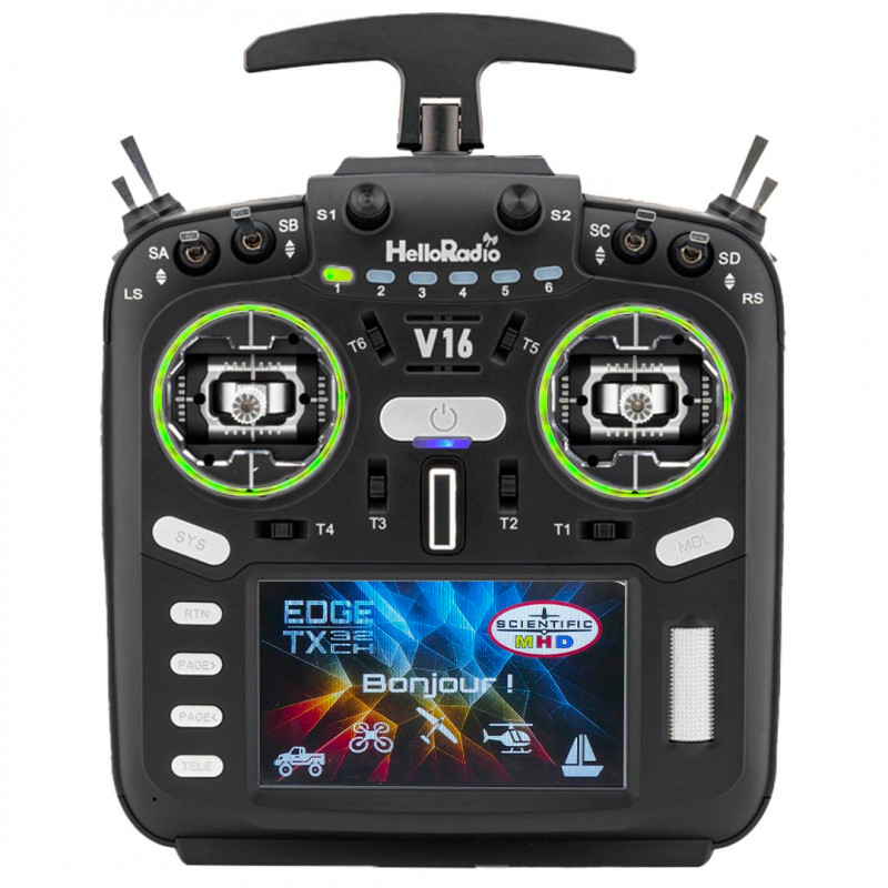 Emetteur V16 MAX 4en1 noir. Mode 1