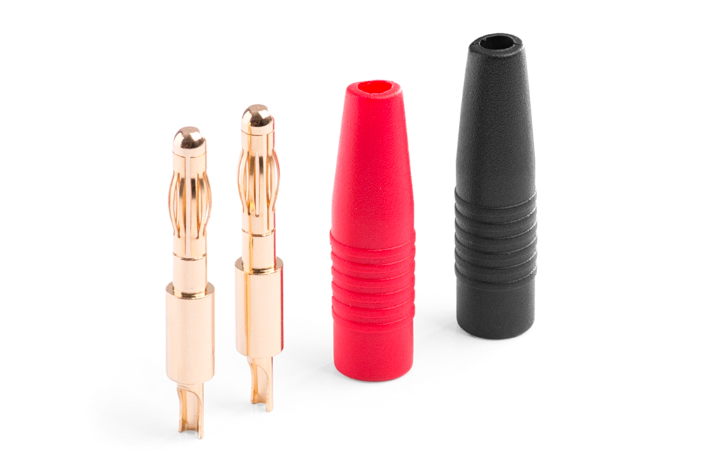 Fiches bananes mâles dorées. 2 pièces