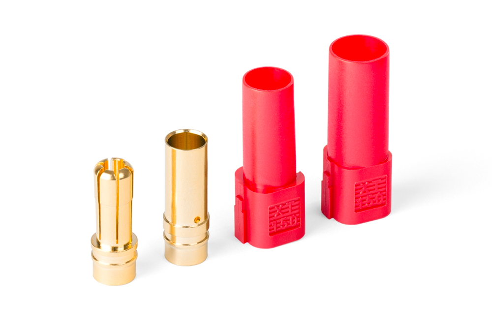 Prise mâle et femelle XT150. Rouge. 1 paire