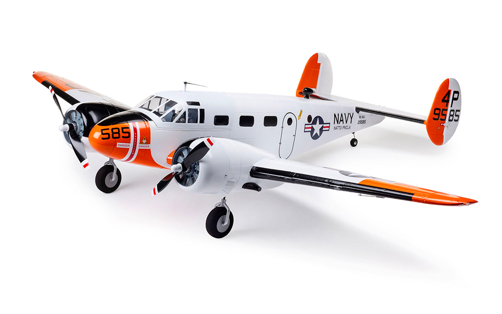 Beechcraft D18/RC-45J 1.5m BNF Basic avec AS3X+ et SAFE Select