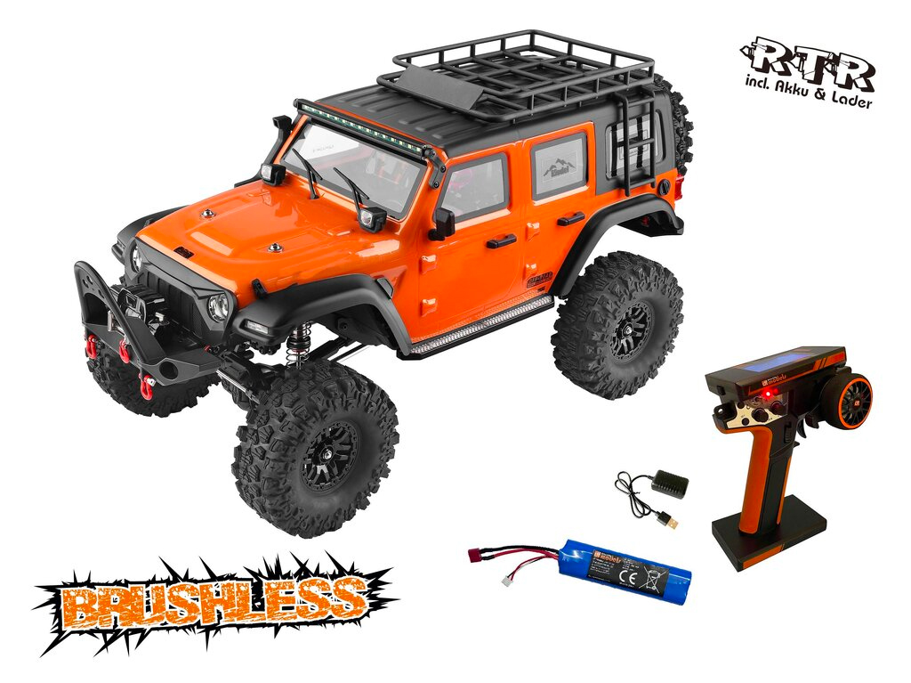 DF-04S PRO Brushless - Crawler 4x4 orange 1/10 RTR