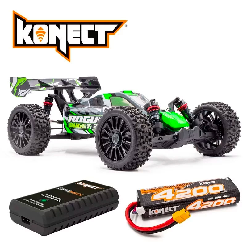 Rogue Buggy 2.0 1/8ème Brushless version PACK - Vert