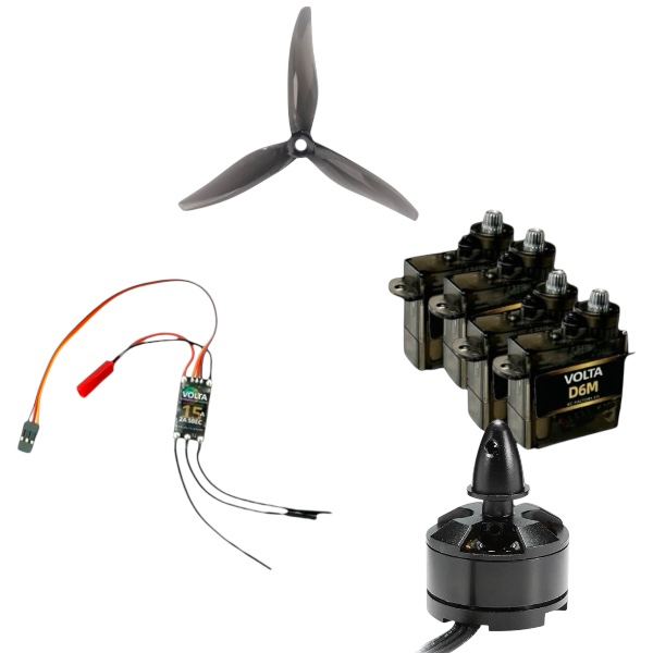 Set Ares indoor moteur, contrôleur, servos et hélice
