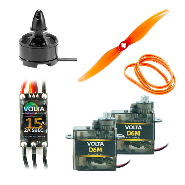 Set F4 Strike moteur, contrôleur, servos et hélice
