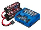 Pack chargeur 2973G + 2 x Lipo 4S 6700mAH 2890X prise Traxxas